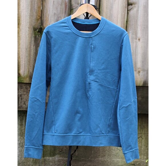 Lululemon - Men’s City Sweat Crew in Heathered Pewter Blue, size Medium - Picture 1 of 12